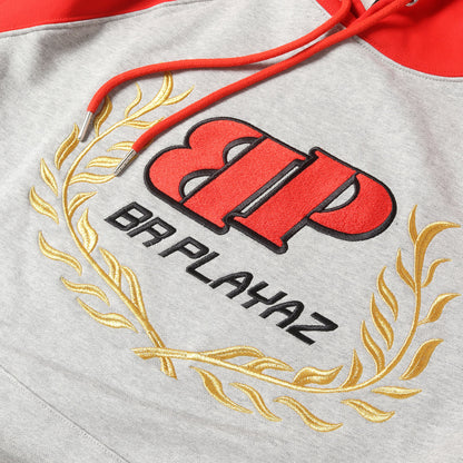 23AW 2トーン ラグラン スウェットパーカー(TWO TONE EMBROIDERY HOODIE)