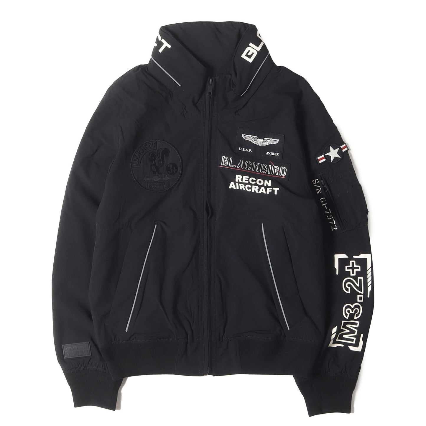 ストレッチナイロン フルジップ ミリタリージャケット