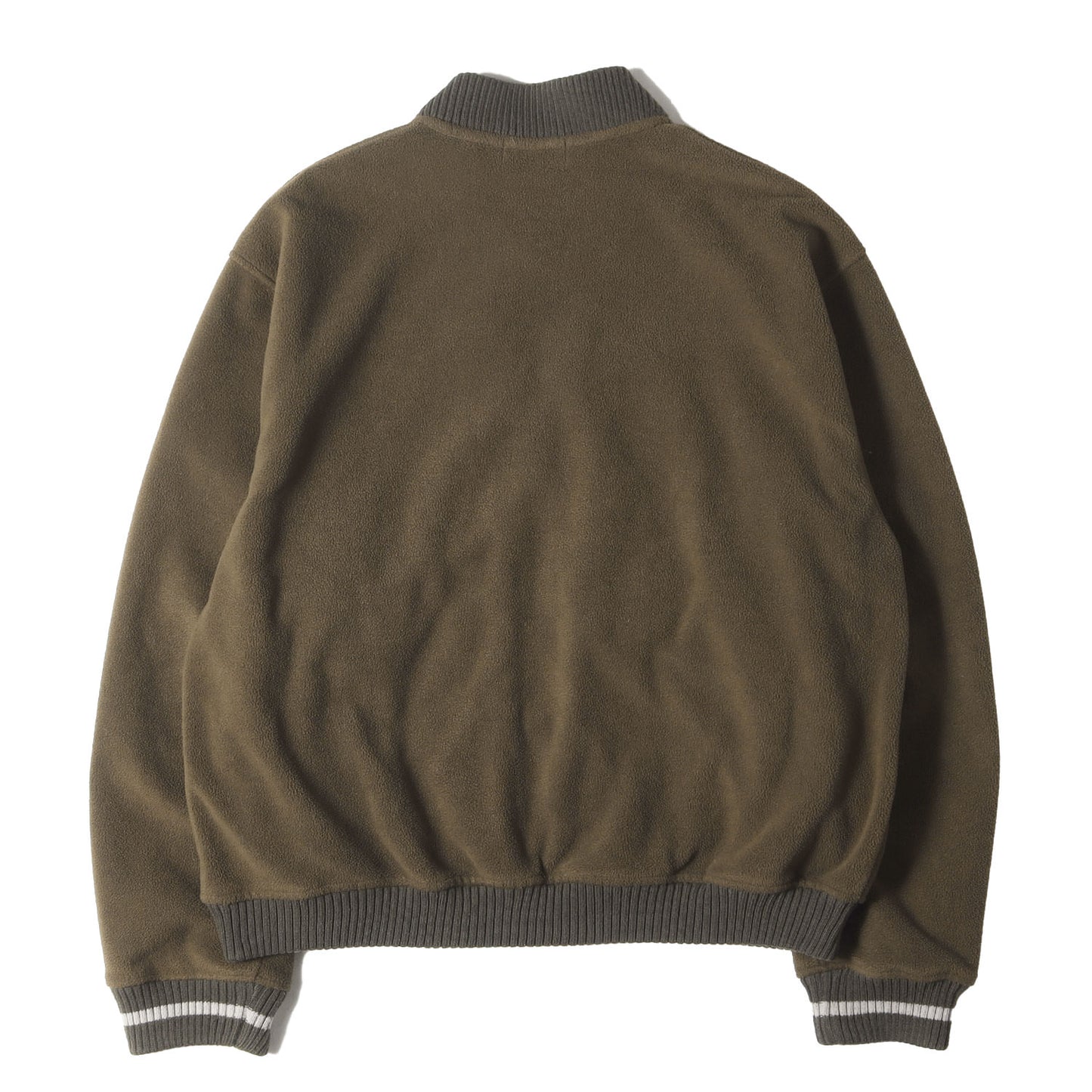 ブランドロゴ刺繍 ジップ フリースジャケット