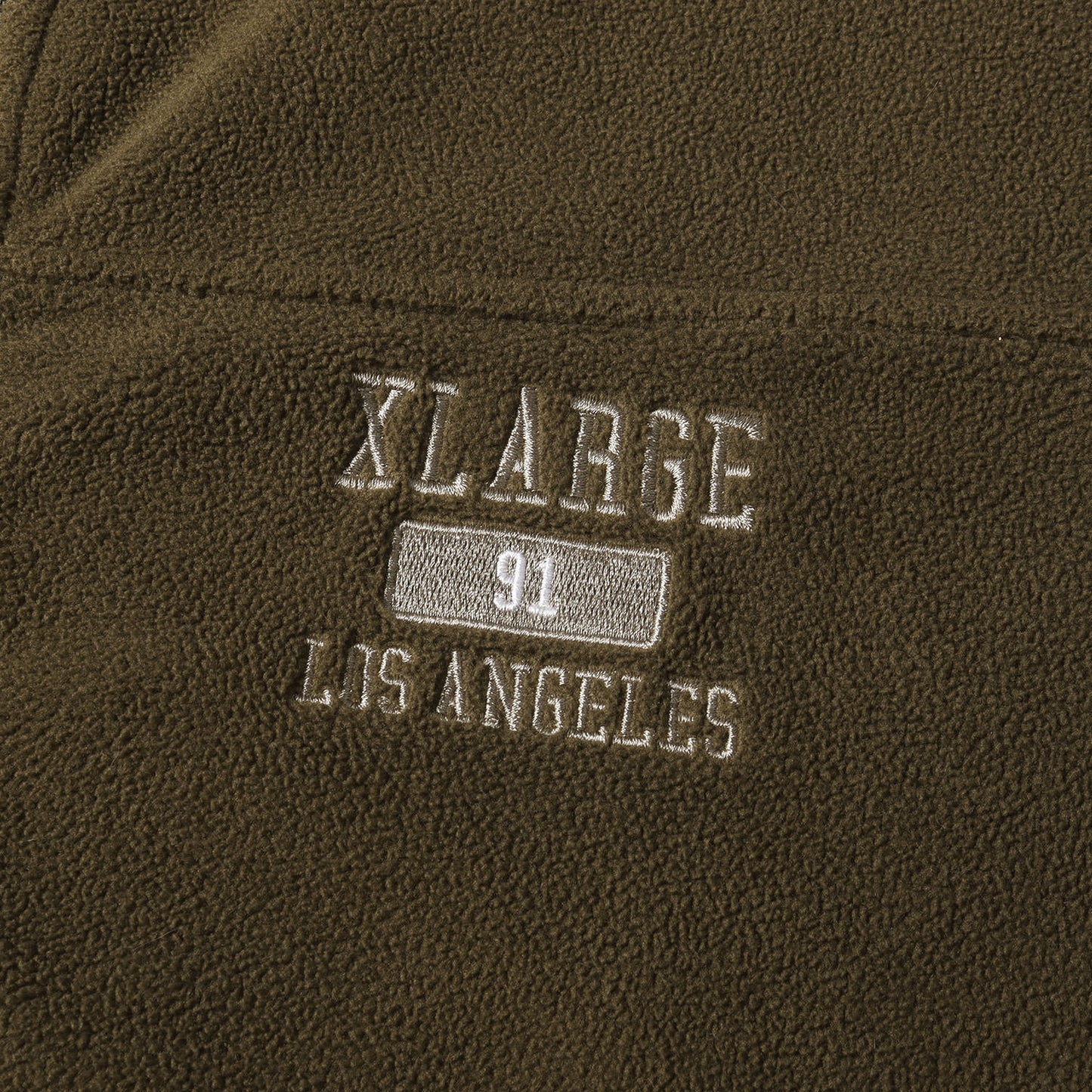 ブランドロゴ刺繍 ジップ フリースジャケット