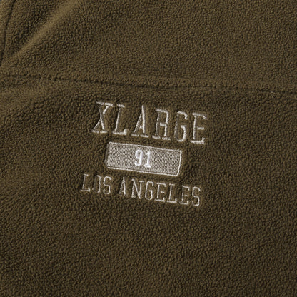 ブランドロゴ刺繍 ジップ フリースジャケット