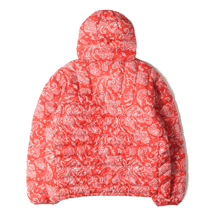 22AW ペイズリー柄 ハーフジップ プルオーバー ダウンジャケット(Micro Down Half Zip Hooded Pullover)