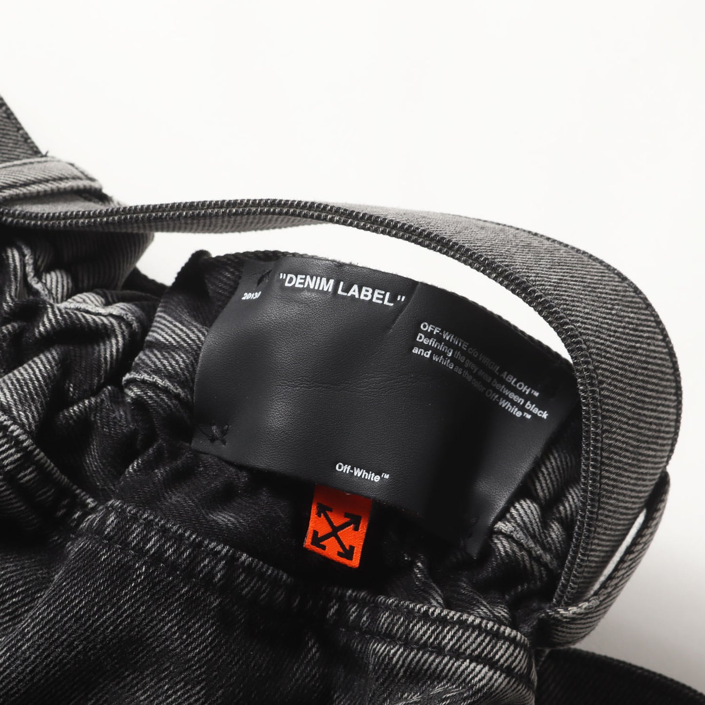 20SS ベルト付き 製品加工 スリム イージー デニムパンツ