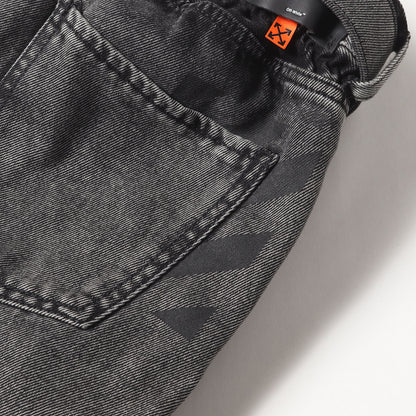 20SS ベルト付き 製品加工 スリム イージー デニムパンツ