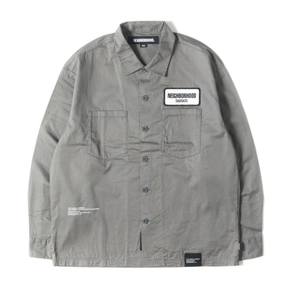 25SS ロゴワッペン付き クラシック ワークシャツ(CLASSIC WORK SHIRT LS-2)
