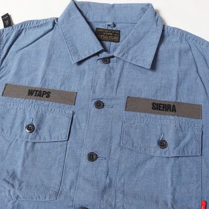 シャンブレー ミリタリー 半袖シャツ(BUDS SS 01 / SHIRT)