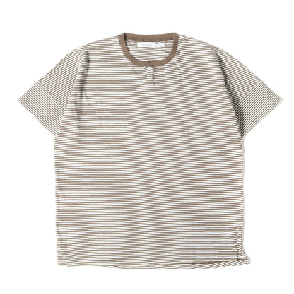 24SS 鹿の子 ボーダー Tネック Tシャツ(CLERK S/S T-NECK TEE C/L PIQUE BORDER)