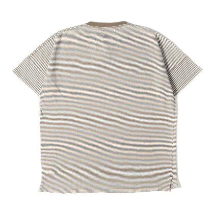24SS 鹿の子 ボーダー Tネック Tシャツ(CLERK S/S T-NECK TEE C/L PIQUE BORDER)