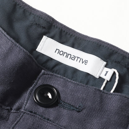 25SS 2タック ワイドテーパード パンツ(OFFICER CHINO TROUSERS Li/Ac TWILL)