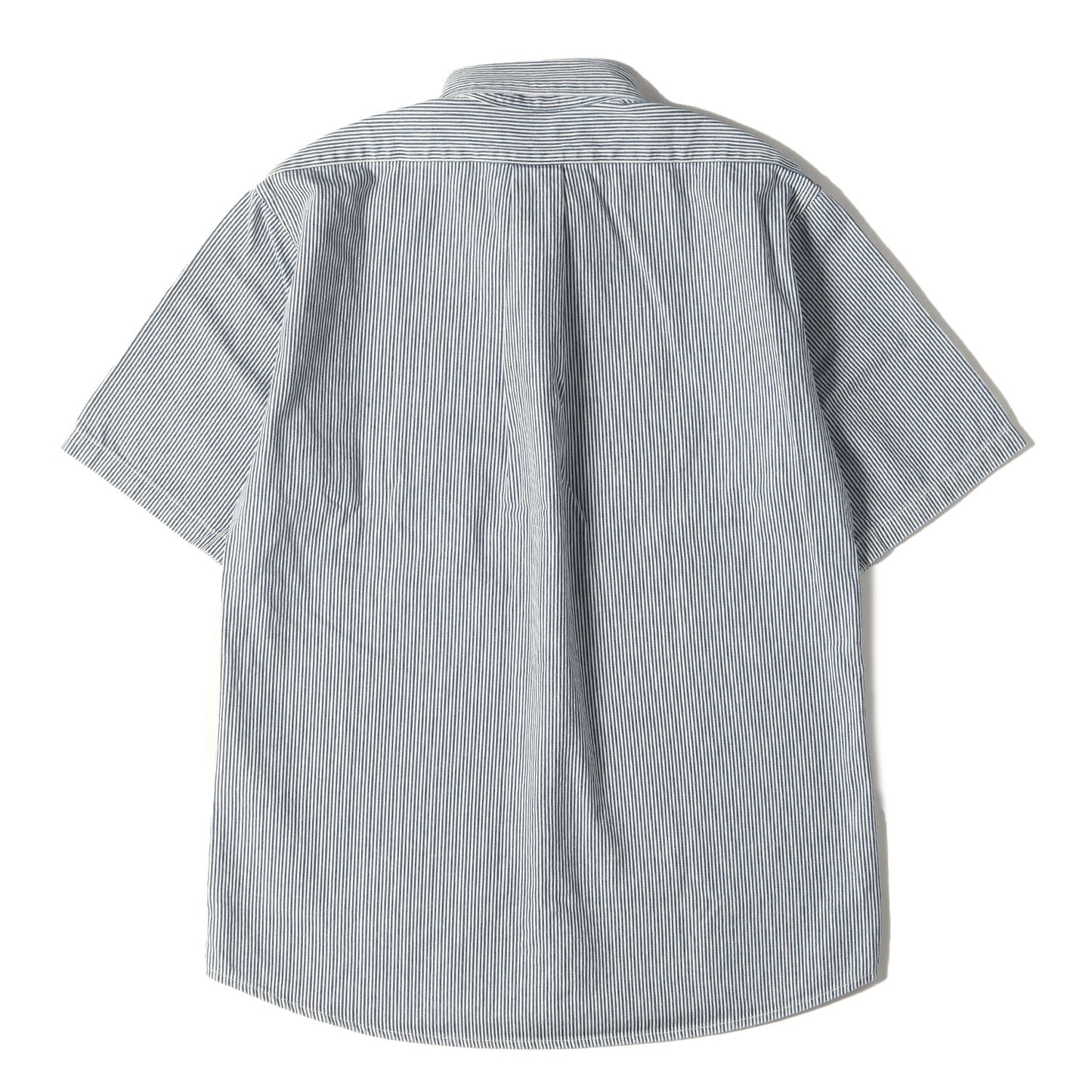 24SS ヒッコリーストライプ ボタンダウン 半袖シャツ(DWELLER S/S B.D. SHIRT COTTON 10oz HICKORY)