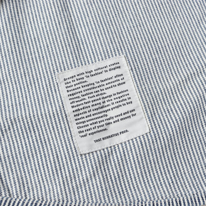 24SS ヒッコリーストライプ ボタンダウン 半袖シャツ(DWELLER S/S B.D. SHIRT COTTON 10oz HICKORY)