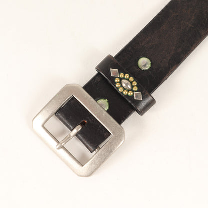 FAITH CRIMIE TRUSTロゴ スタッズ レザーベルト