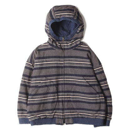 デニム / ブランケット リバーシブル フード ジャケット(REVERSIBLE HOODED JKT DENIM)