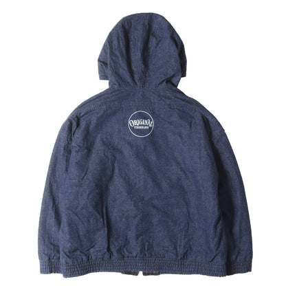デニム / ブランケット リバーシブル フード ジャケット(REVERSIBLE HOODED JKT DENIM)