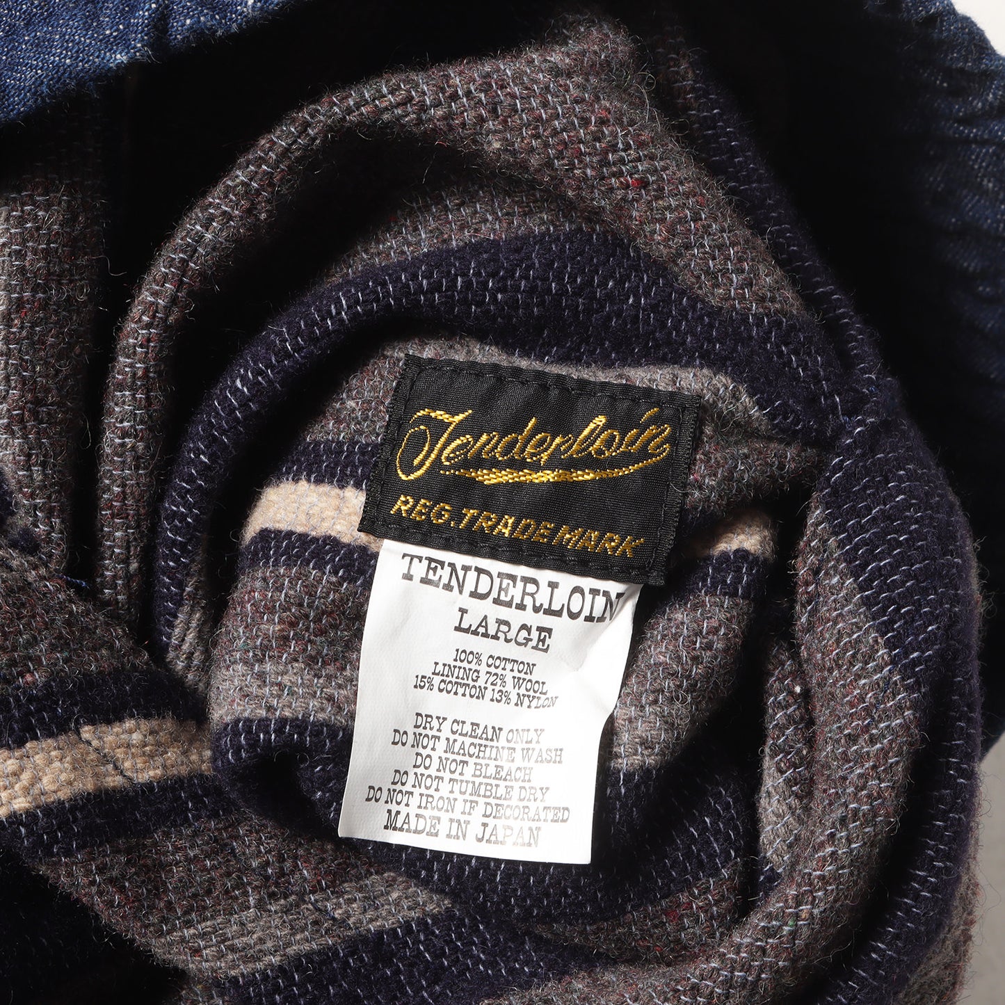 デニム / ブランケット リバーシブル フード ジャケット(REVERSIBLE HOODED JKT DENIM)