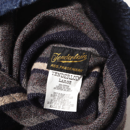 デニム / ブランケット リバーシブル フード ジャケット(REVERSIBLE HOODED JKT DENIM)