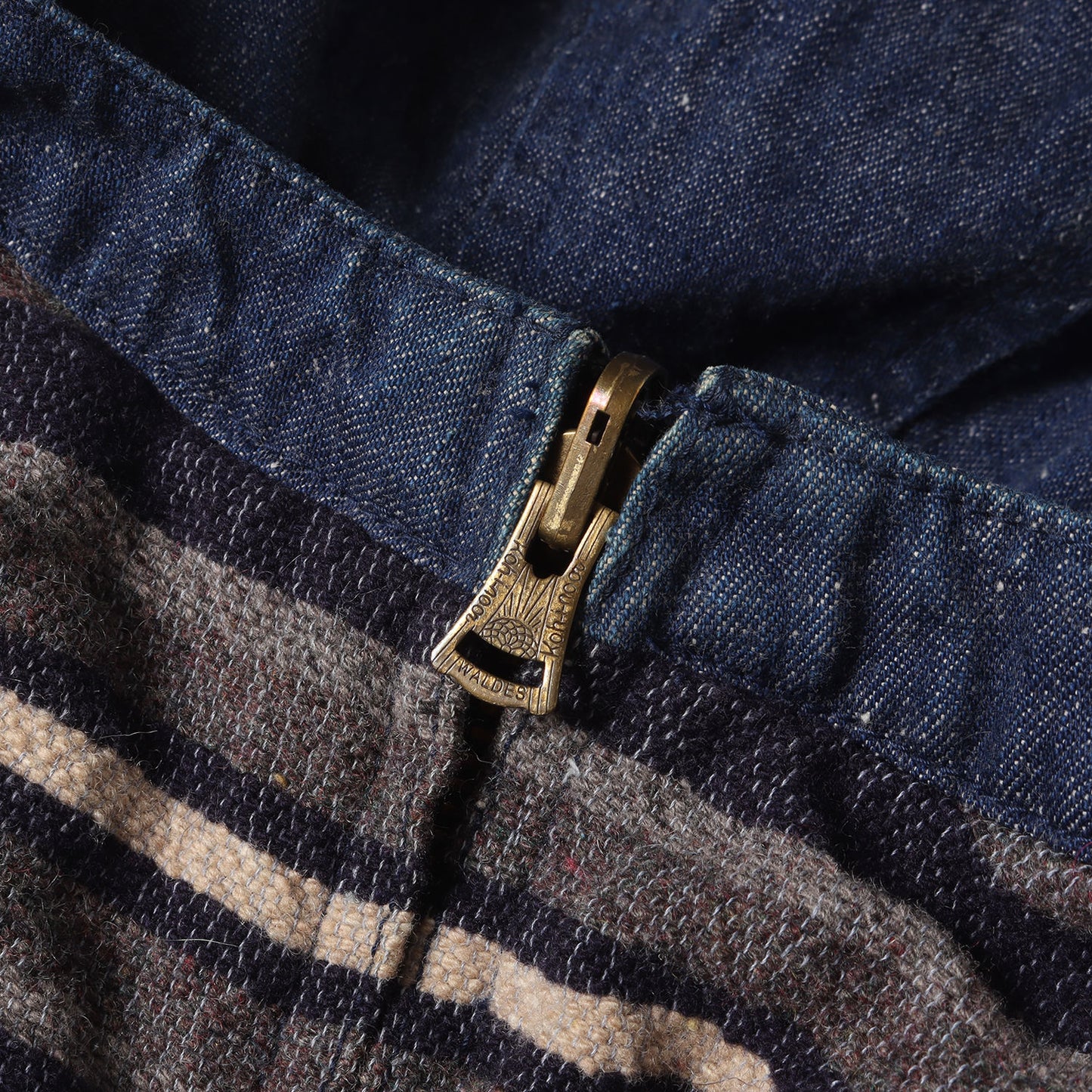 デニム / ブランケット リバーシブル フード ジャケット(REVERSIBLE HOODED JKT DENIM)