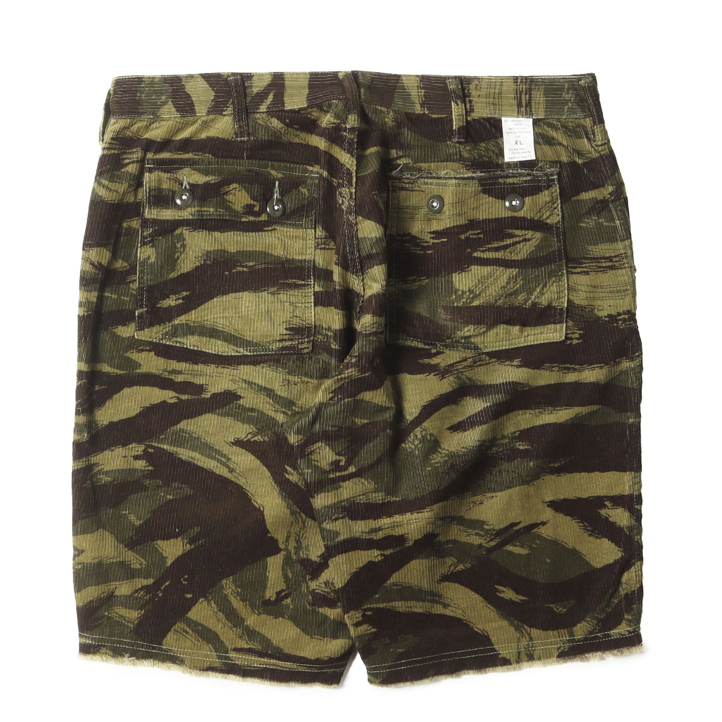 リザードカモ カットオフ コーデュロイ ショーツ