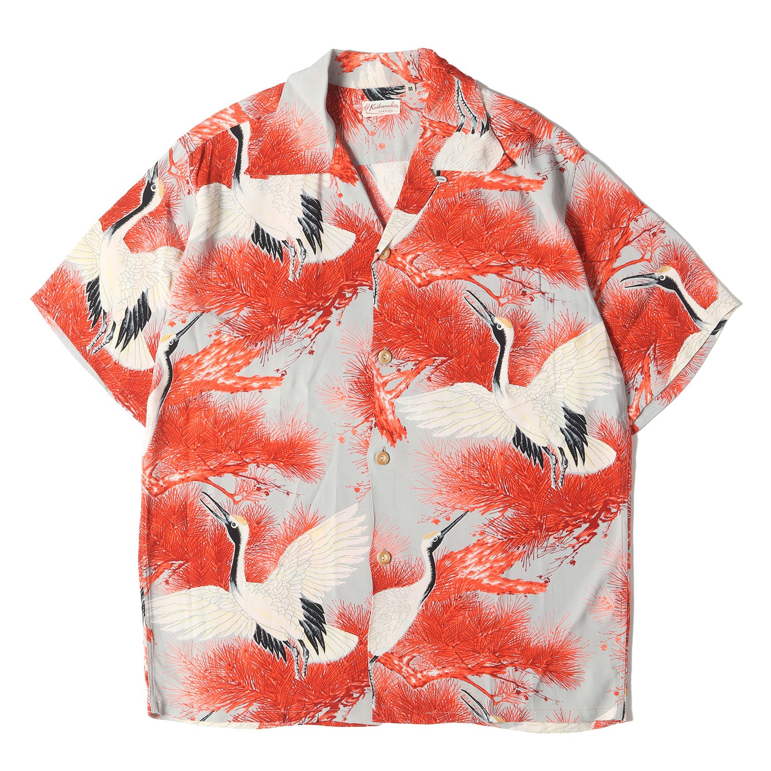 SUN SURF (サンサーフ) 04SS 鶴&松 和柄 レーヨン アロハシャツ