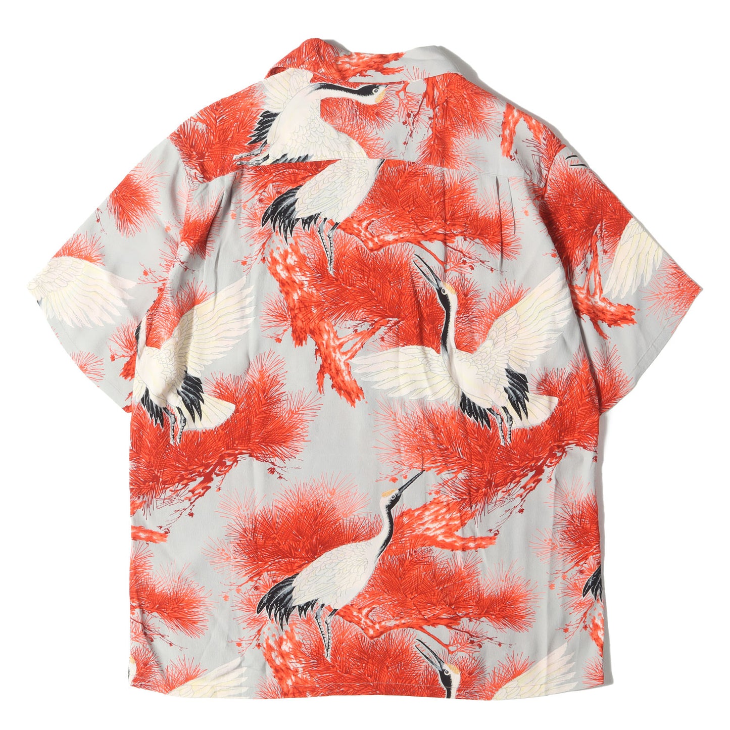 04SS 鶴&松 和柄 レーヨン アロハシャツ (KAIKAMAHINE実名復刻 / SPECIAL EDITION)