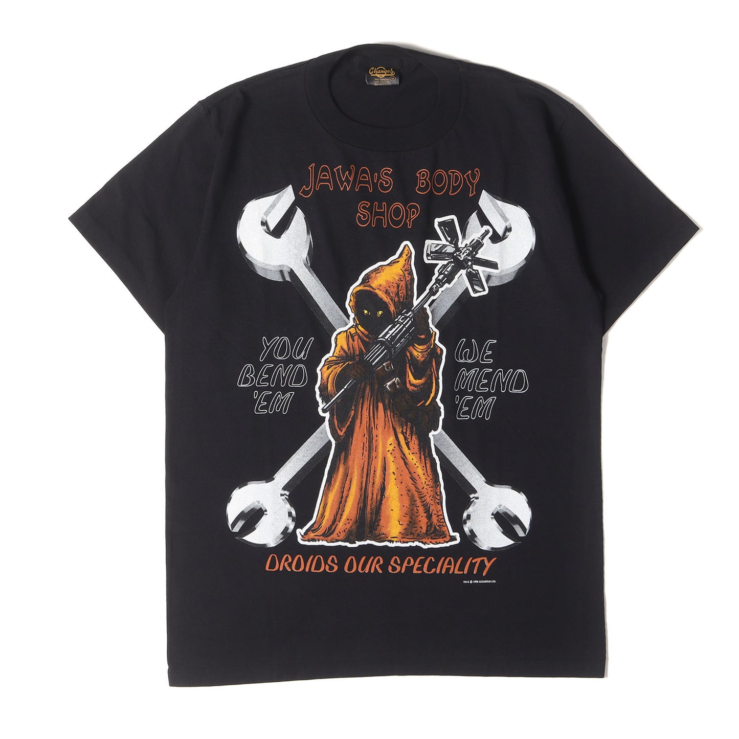 90s STAR WARS JAWA’S BODY SHOP / ジャワ ムービーTシャツ(Changesボディ / USA製 / デッドストック)