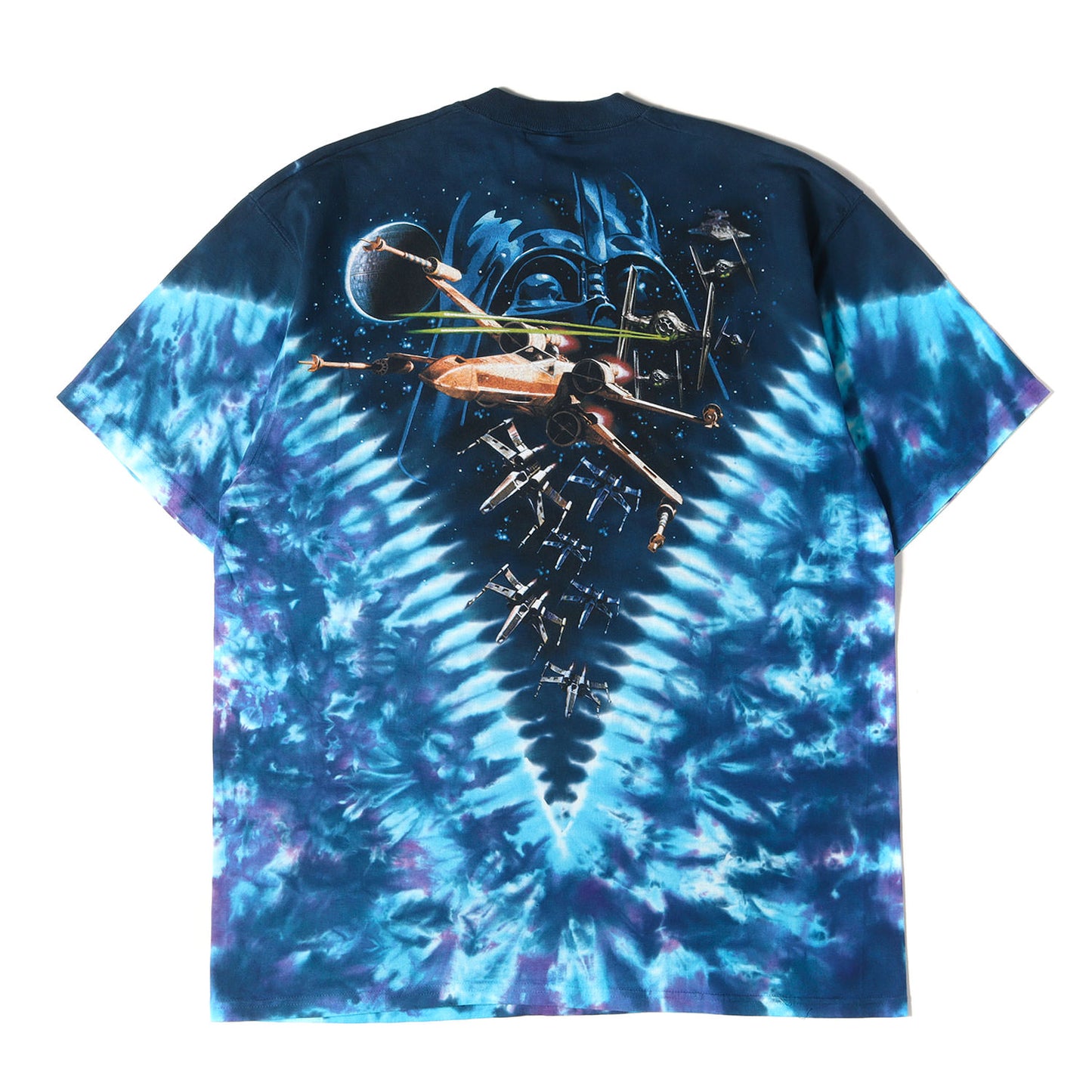 90s STAR WARS EPISODE 4 タイダイ染め ムービーTシャツ(LIQUID BLUEボディ / USA製)