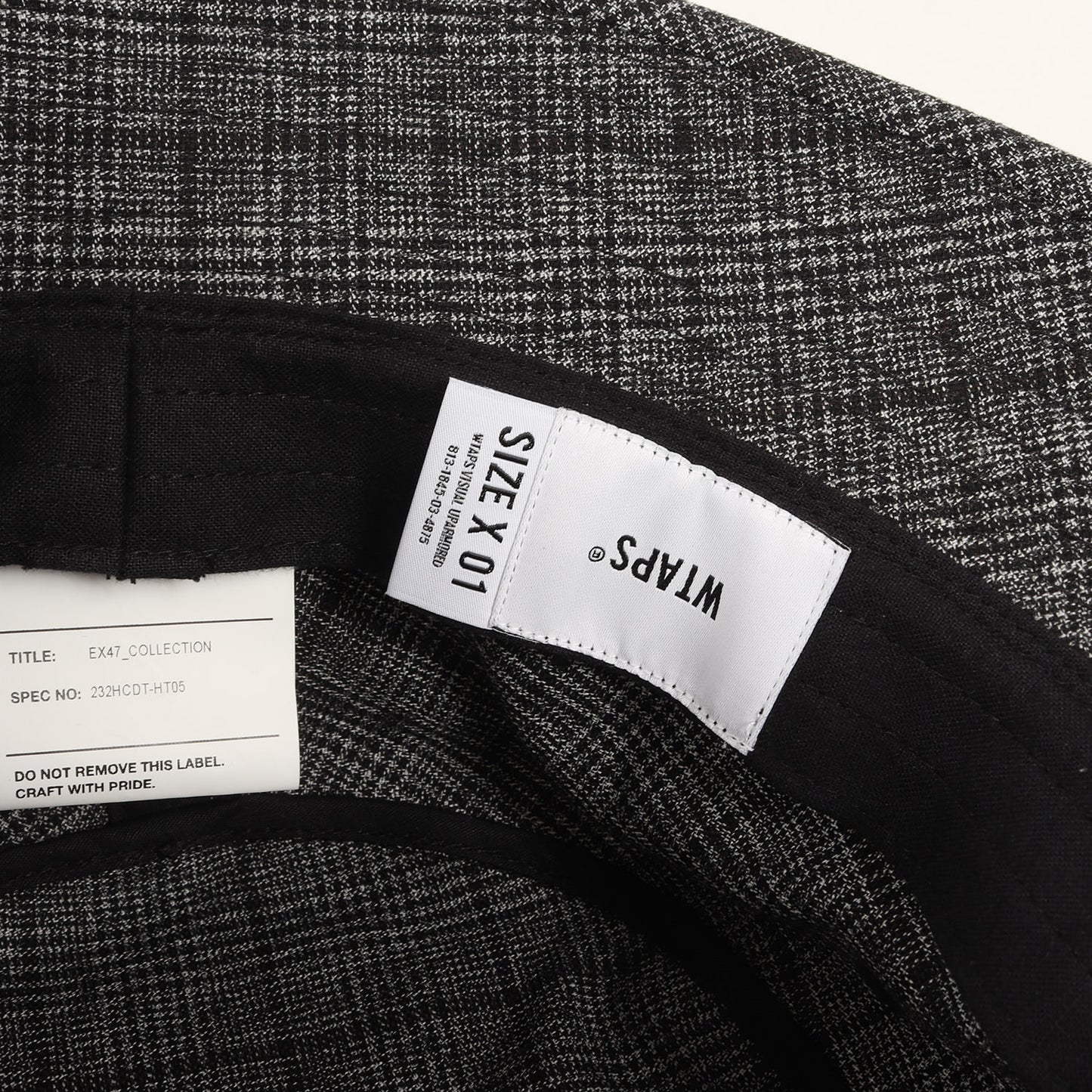 23AW グレンチェック バケットハット(BUCKET 03 / HAT / PLRA. TWILL. TEXTILE)