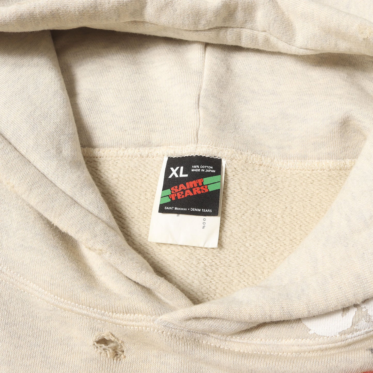 22SS ×DENIM TEARS ヴィンテージ加工 スウェットパーカー(HOODIE / GREENAFFITTI)