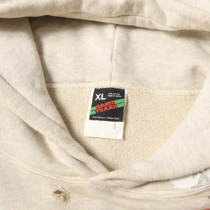 22SS ×DENIM TEARS ヴィンテージ加工 スウェットパーカー(HOODIE / GREENAFFITTI)