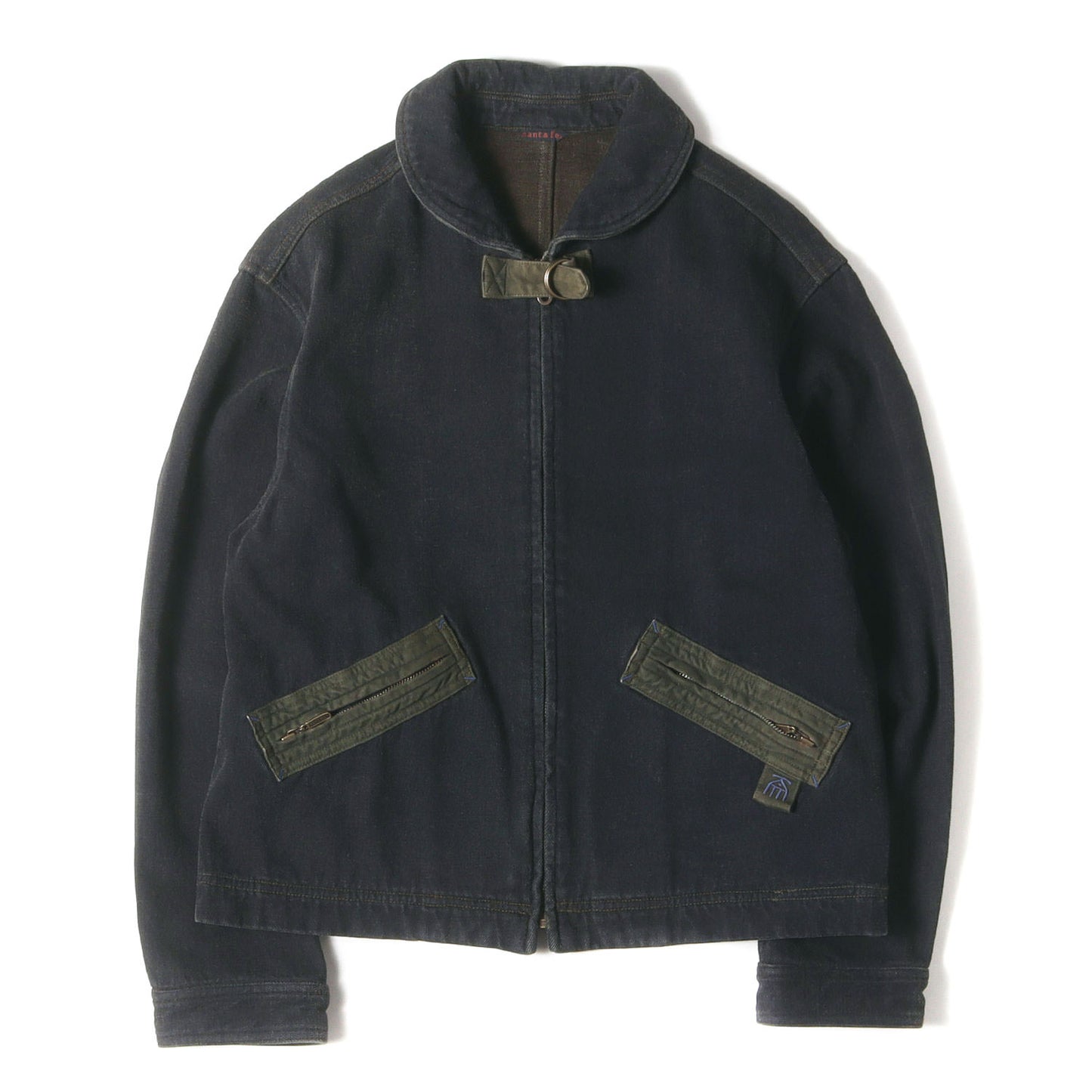 90s Santa Fe インディゴ染め モールスキン ショールカラー ジャケット 日本製