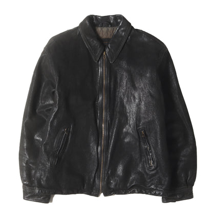 [雰囲気抜群] 90s ゴートスキンレザー フルジップ ジャケット / K.T POUR HOMME