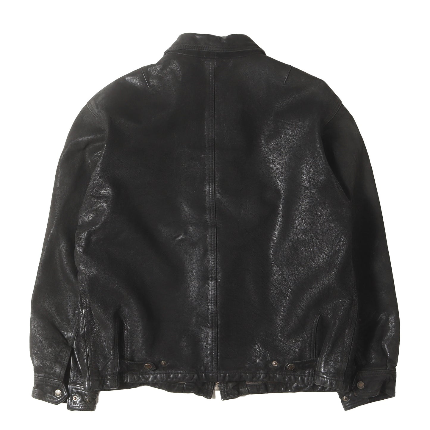 [雰囲気抜群] 90s ゴートスキンレザー フルジップ ジャケット / K.T POUR HOMME