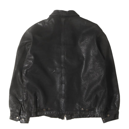 [雰囲気抜群] 90s ゴートスキンレザー フルジップ ジャケット / K.T POUR HOMME