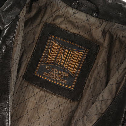 [雰囲気抜群] 90s ゴートスキンレザー フルジップ ジャケット / K.T POUR HOMME
