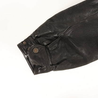 [雰囲気抜群] 90s ゴートスキンレザー フルジップ ジャケット / K.T POUR HOMME