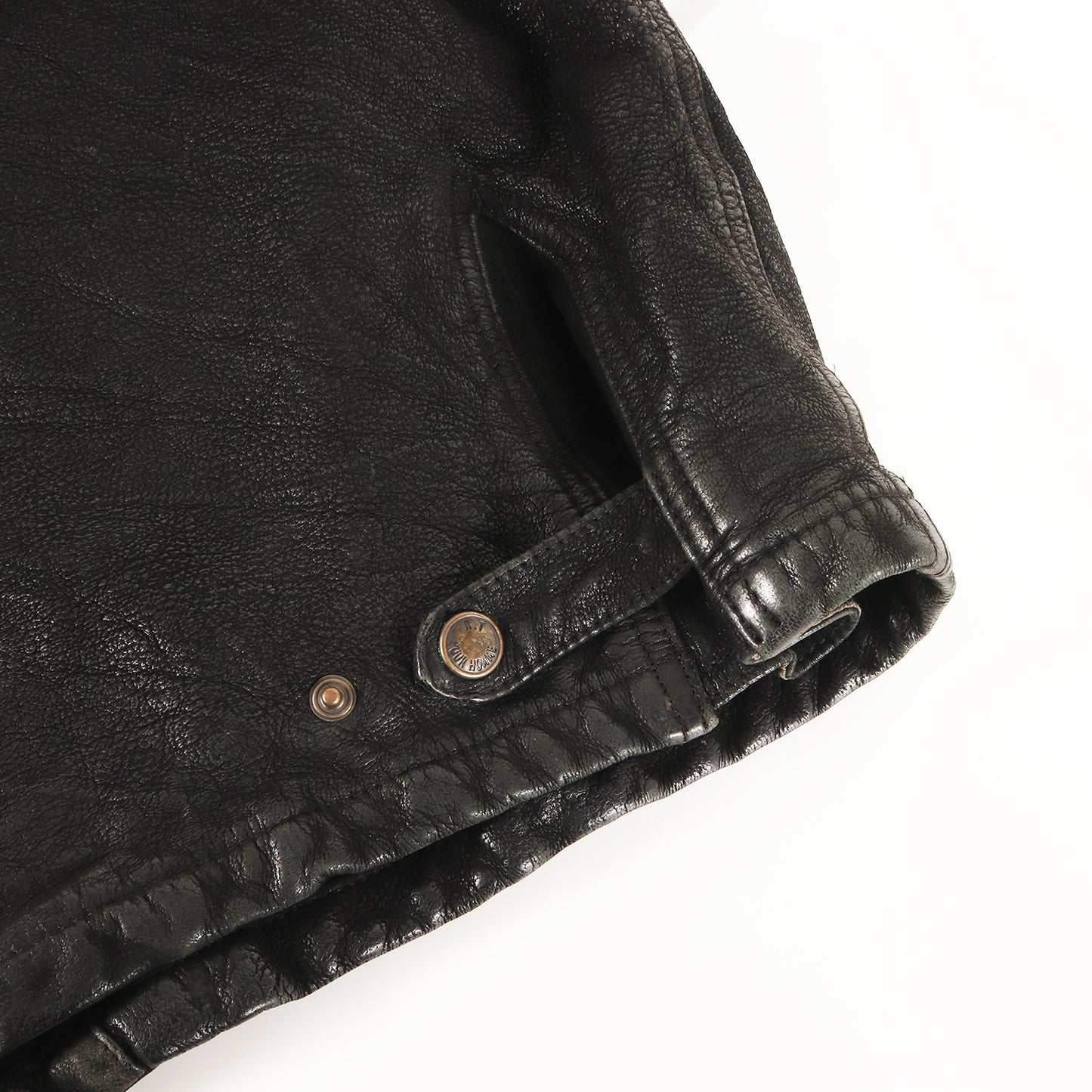 [雰囲気抜群] 90s ゴートスキンレザー フルジップ ジャケット / K.T POUR HOMME