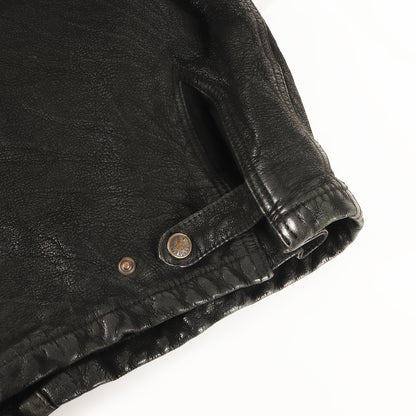 [雰囲気抜群] 90s ゴートスキンレザー フルジップ ジャケット / K.T POUR HOMME