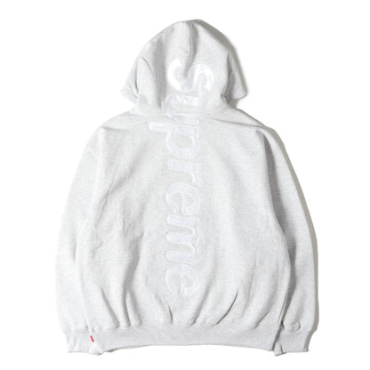 23AW ビッグサテンアップリケ スウェットパーカー(Satin Applique Hooded Sweatshirt)