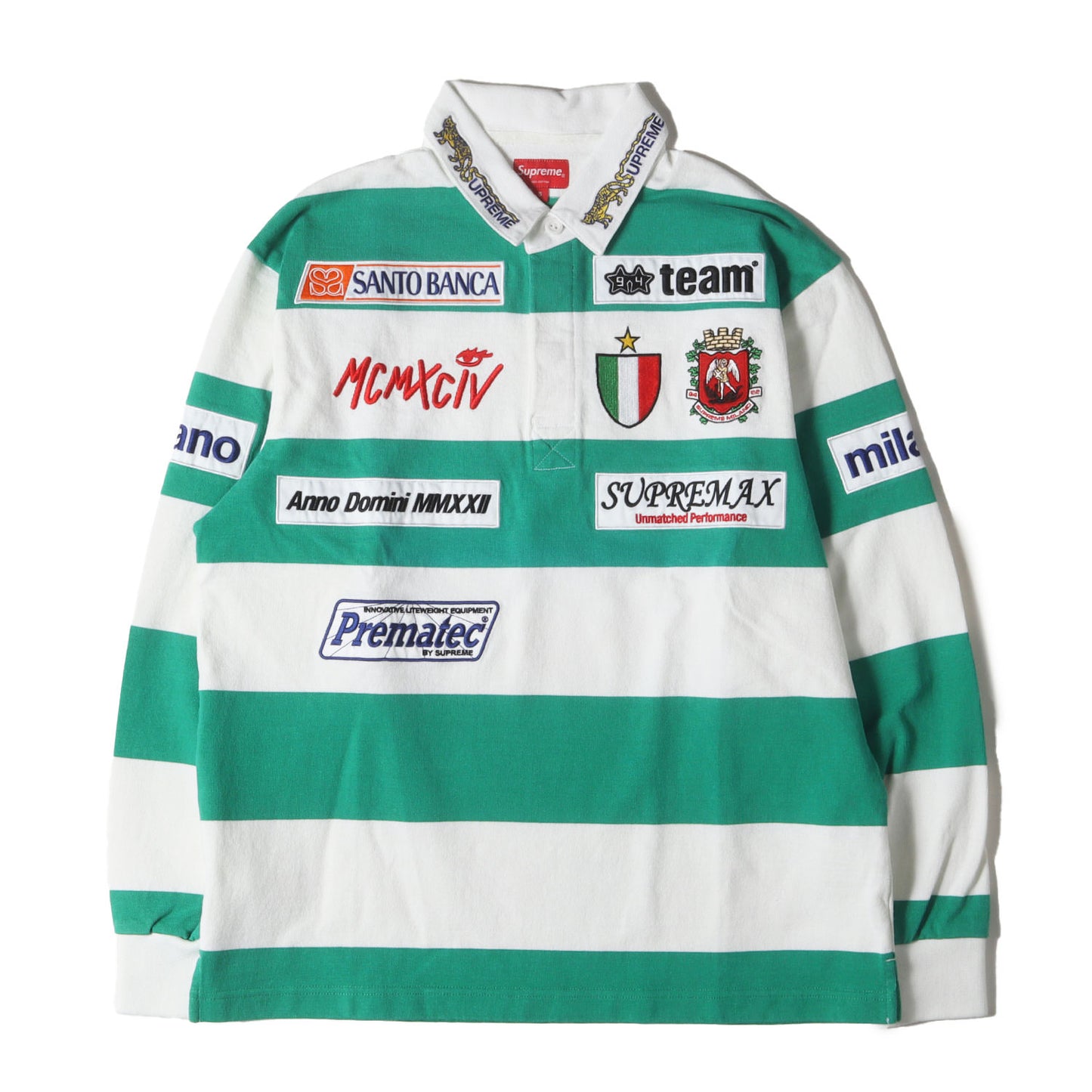 22SS BOXロゴパッチ ボーダー ラガーシャツ(Stripe Rugby)