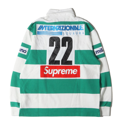 22SS BOXロゴパッチ ボーダー ラガーシャツ(Stripe Rugby)