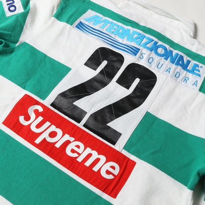 22SS BOXロゴパッチ ボーダー ラガーシャツ(Stripe Rugby)