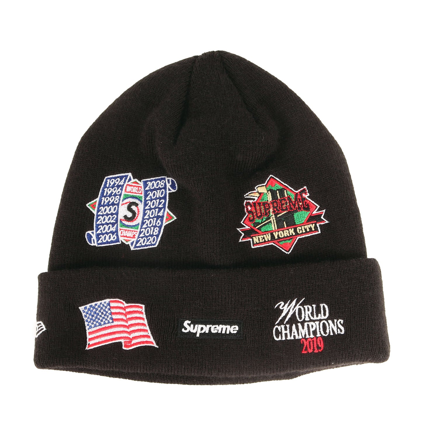 ×NEW ERA マルチワッペン ニット ビーニー(Championship Beanie)