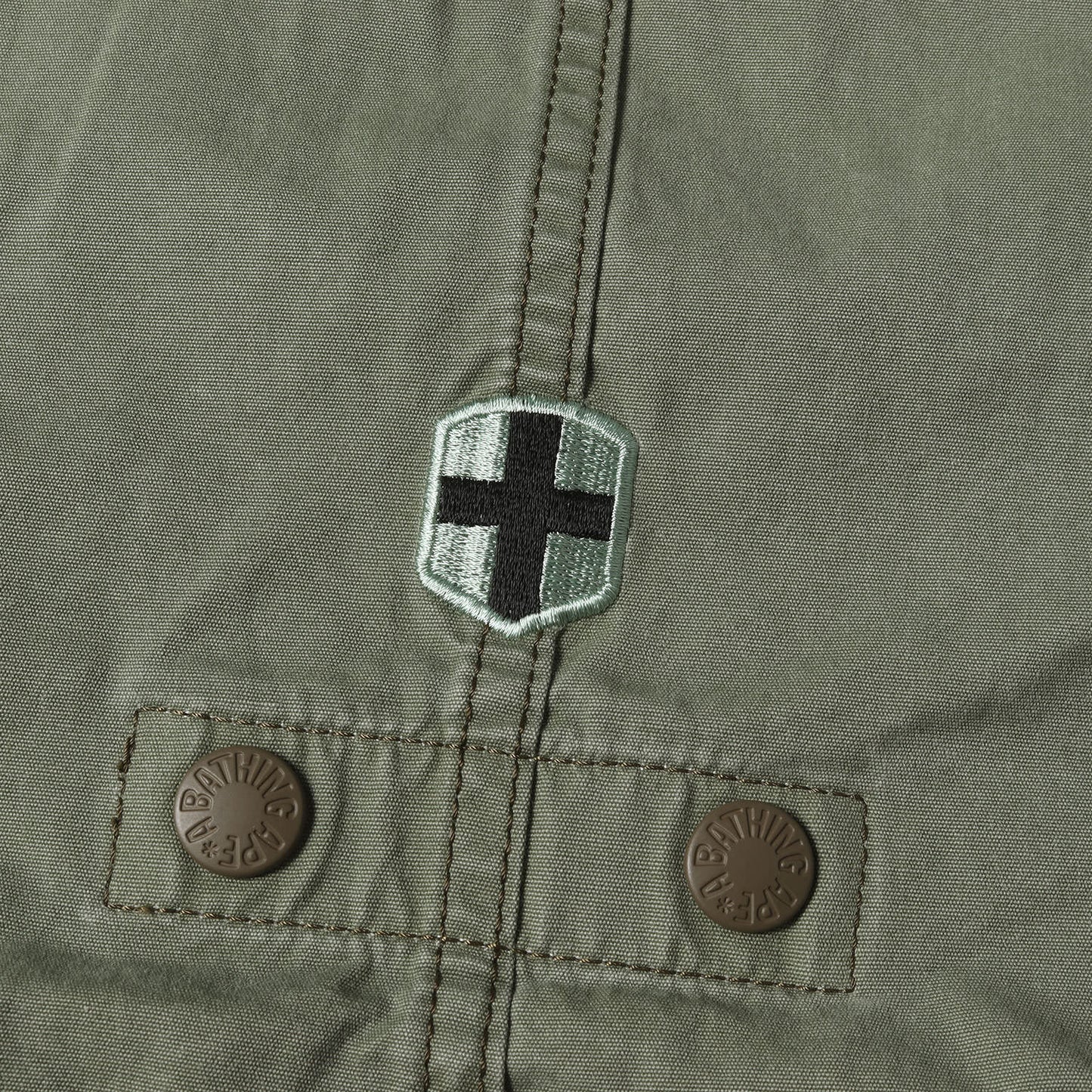 パッチ付き フィッシュテール モッズコート