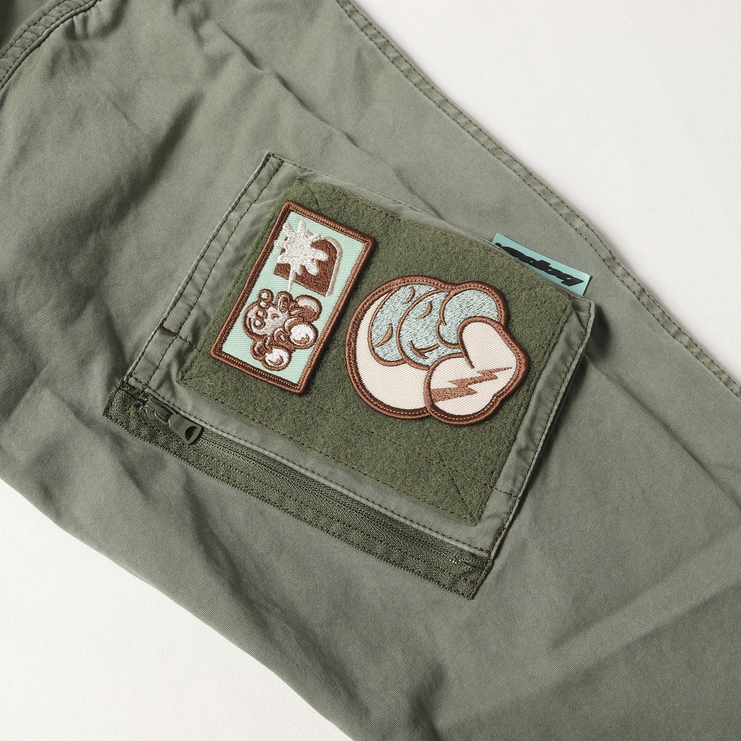 パッチ付き フィッシュテール モッズコート