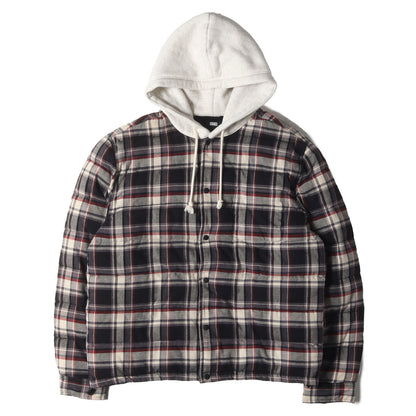 21AW フード付き キルティング チェックネル シャツジャケット(Sterling Quilted Puffer)