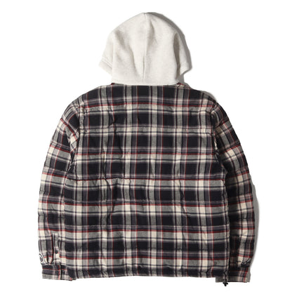 21AW フード付き キルティング チェックネル シャツジャケット(Sterling Quilted Puffer)