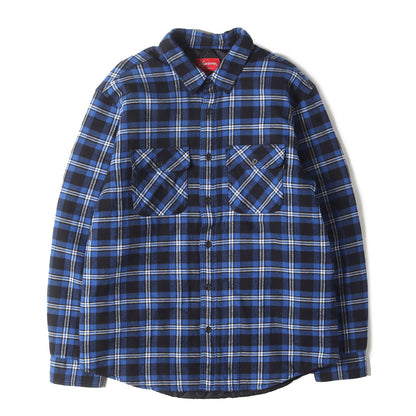 裏地キルティング アーチロゴ チェック フランネルシャツ(Arc Logo Quilted Flannel Shirt)
