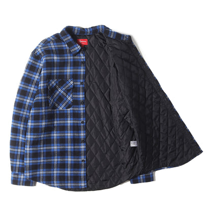 裏地キルティング アーチロゴ チェック フランネルシャツ(Arc Logo Quilted Flannel Shirt)