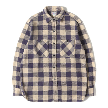 8 HOUR UNION バッファローチェック ヘビー フランネルシャツ