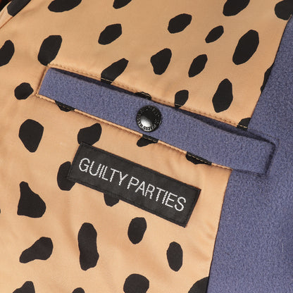 24AW 裏地レオパード柄 メルトンウール カークラブ ジャケット(CAR CLUB JACKET)